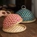 Handmade Rattan Nanyang Style Fruit Platter, Bread Basket, Round With Lid, Insect Proof Dining Table Cover, Fruit Leftovers, Leftover Food Umbrella_maomaolike.com