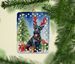 Scottish Terrier Christmas Reindeer Porcelain Ornament Christmas Tree Hanging Decorations For Home Christmas Holiday, Rectangle, Gift, Multicolor_maomaolike.com
