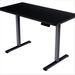 Electric Standing Desk Whole Piece Adjustable Height Desk Home Office Computer Workstation Sit Stand Up Desk (Black Frame + Black Top)_maomaolike.com