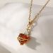 Huitan Romantic Heart Pendant Necklace For Engagement Graceful Temperament Accessories Female Exquisite Shiny Party_maomaolike.com