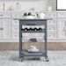 Mobile Rolling Kitchen Island Trolley Serving Cart With Underneath Drawer & Slide-Out Wire Storage Basket_maomaolike.com
