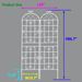2 Pack Metal Garden Trellis 86.7" X 19.7" Rustproof Trellis For Climbing Plants Outdoor Flower Support Cream White_maomaolike.com