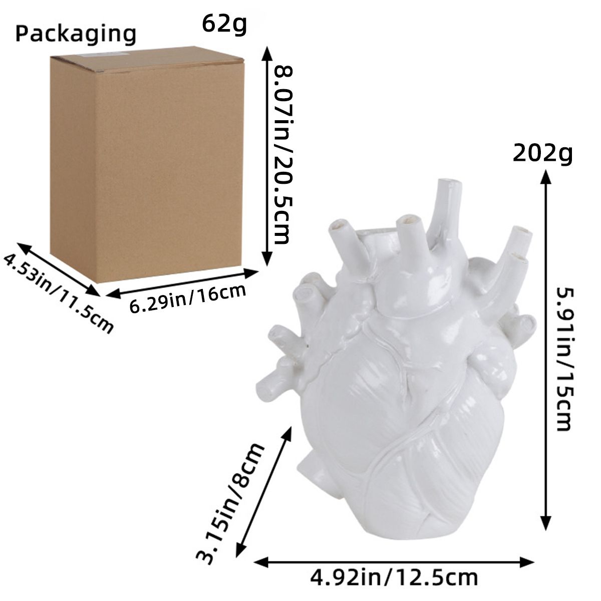 Home & Garden Creative Halloween Heart Vase Black And White Art Ceramic Ornaments Living Room Home Desktop Decorations_maomaolike.com