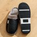 Big Size Winter Casual Men's Slippers Indoor Waterproof PU Leather Home Shoes Fur Flat Warm Fashion Bedroom Houseshoes_maomaolike.com