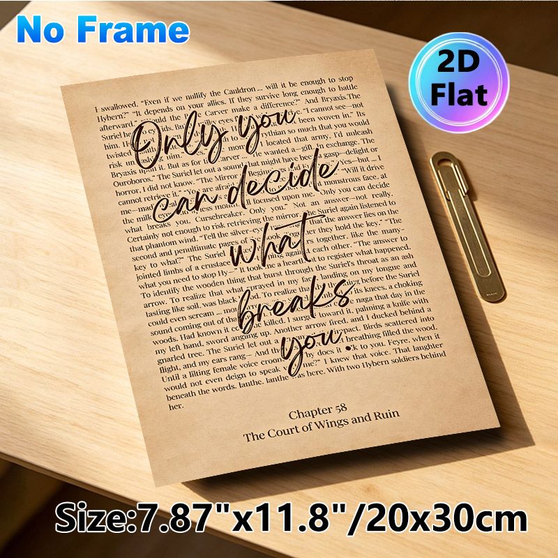 Inspirational Literary Quote Painting Poster, Vintage Aged Book Page Style Poster, Thought-provoking Motivational Decor Ideal For Home, Reading Nook_maomaolike.com
