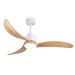 Ceiling Fan With Dimmable LED Light Remote Control,Quiet DC Motor 6 Speed Levels,Adjust Height 3 PCS Rod Reversible Ceiling Fan, For Patio Living Room, Bedroom, Office,Indoor.White Natural_maomaolike.com