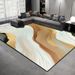 Living Room Rug,Large Rug,Oversized, Gold Leaves Design,Bedroom Rug,Soft And Thick, Machine Washable, Thickened Rug, Bedside Rug,Decorative Indoor Rug_maomaolike.com