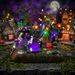 Halloween Spooky Village Miniature Decor With LED Lights - Skeleton Seesaw, Haunted House, And Pumpkin Tabletop Ornament For Home Party_maomaolike.com
