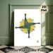 Brigid's Cross Floral Painting Poster, Soft Watercolor Style Poster, Delicate Woven Green Cross With Yellow And White Blooms, Suitable For Home Wall_maomaolike.com