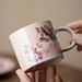 Fenru Kiln Flower Cat Coffee Cup Mug Home Office Afternoon Tea Cup Dish Set_maomaolike.com