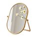 Foldable Cosmetic Mirror, Desktop Vanity Mirror For The Bedroom,oval-shaped Mirror In An Instagram‑style,portable And New‑design Model For Dorm Rooms._maomaolike.com