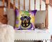 Rottweiler King Of Mardi Gras Throw Pillow Machine Washable, Indoor Outdoor Decorative Pillow For Couch, Bed Or Patio, 14Hx14W_maomaolike.com