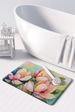 Mississippi Magnolia In Watercolor Memory Foam Kitchen Mat Machine Washable Anti-Fatigue Mat Cushion Comfort Bath Mat Or Kitchen Rug_maomaolike.com