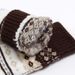 Autumn And Winter Adult Warm Gloves Women's Jacquard Knitted Touchscreen Yarn And Velvet Anti Cold Finger Gloves_maomaolike.com