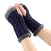 Unisex Extra thick wool gloves Wool fingerless diamond knit warm gloves and fleece gloves_maomaolike.com