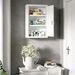 12" X 18" Lockable Medicine Cabinet, 3 Tier Steel Medical Wall Box With 2 Keys And Shelves_maomaolike.com