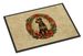 Airedale Terrier Christmas Flowers Doormat Front Door Mat Indoor Outdoor Rugs For Entryway, Non Slip Washable Low Pile, 24H X 36W_maomaolike.com