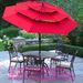 9Ft 3-Tiers Outdoor Patio Umbrella With Crank And Tilt And Wind Vents For Garden Deck Backyard Pool Shade Outside Deck Swimming Pool_maomaolike.com