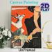 Fox & Figure Collage Painting Poster, Vintage Distressed Art Poster, Witty Quote Design With Fox Motif, Unique Artistic Wall Decor For Home Office_maomaolike.com