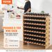 VEVOR 72 Bottle Upgrade Modular Wine Rack Bamboo Wood Display Shelf 8-Tier_maomaolike.com