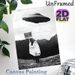 UFO & Ghost Themed Painting Poster, Monochrome Whimsical Scene Poster, Quirky Decor Piece Featuring Ghost With "Take Me" Sign And UFO, Ideal For_maomaolike.com