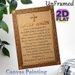 Greek Orthodox Prayer Painting Poster, Vintage Gilded Ornate Border With Cross Poster, Elegant Religious Decor Suitable For Home, Church And Prayer_maomaolike.com