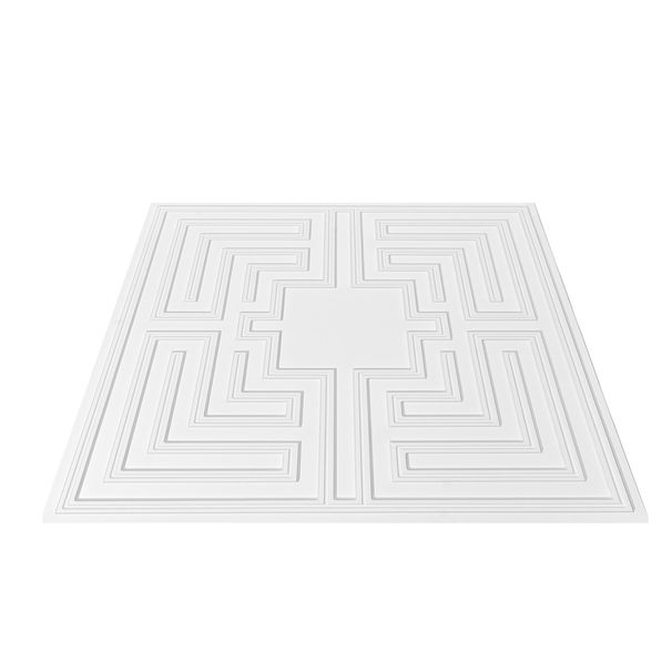 Ceiling Tiles, 12-Pack 24 X 24 In, Drop Ceiling Tiles Premium PVC Sheet, Easy Installation/ Cutting Plastic Glue-up Ceiling Tile, Ceiling Covering For Home/Office Decoration, White Echo Pattern_maomaolike.com