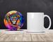 Hippie Animal Lion Large Sandstone Coasters Pack Of 4 Absorbent Round Coasters Decor Gifts For Men Or Women, 4 In, Multicolor_maomaolike.com