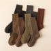 Lengthened wool socks women's stockings autumn and winter warm plus velvet padded towel socks calf high tube ladies stockings_maomaolike.com