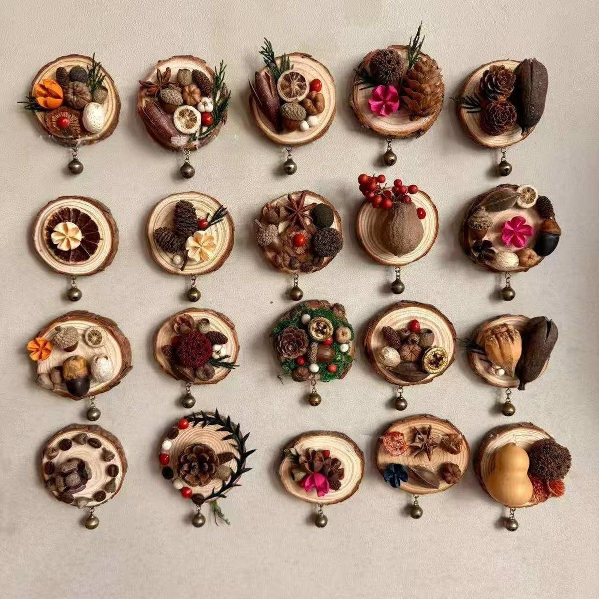 Natural Plant Dried Flowers Handmade DIY Creative Gift Car Air Freshener Decoration Home Refrigerator Magnetic Sticker Ornament_maomaolike.com