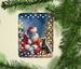 Terrier And Santa Claus Porcelain Ornament Christmas Tree Hanging Decorations For Home Christmas Holiday, Rectangle, Gift, Multicolor_maomaolike.com