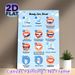Teeth Brushing Guide Painting Poster, Vibrant Cartoon-style Step-by-step Oral Care Poster, Clear Dental Care Instructions Ideal For Bathroom_maomaolike.com