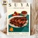 Suya African Cuisine Painting Poster, Vintage Style Illustrated Nigerian Grilled Beef & Side Dishes Poster, Attractive Culinary Artwork Ideal For_maomaolike.com