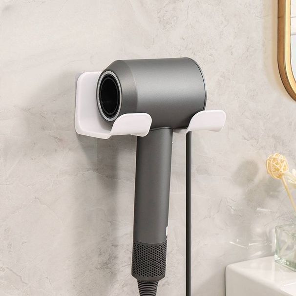 Family Organizer No Drill Hair Dryer Holder For Bathroom Wall Mounted Rack With Hook Storage Shelf Universal Fit For All Hair Dryers_maomaolike.com