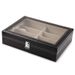Unisex Simple leather lock glasses box Sunglasses box Sunglasses storage box Large capacity packaging box Gift box_maomaolike.com