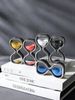 1pc Creative Design Glass Hourglass Simple Style Gold And Silver Double Shape Timer Ornament Decoration Hourglass_maomaolike.com