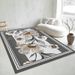 Living Room Rug,Large Rug,Oversized, Gold Leaves Design,Bedroom Rug,Soft And Thick, Machine Washable, Thickened Rug, Bedside Rug,Decorative Indoor Rug_maomaolike.com