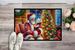 Westie And Santa Claus Doormat Front Door Mat Indoor Outdoor Rugs For Entryway, Non Slip Washable Low Pile, 24H X 36W_maomaolike.com