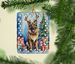 Belgian Tervuren Christmas Reindeer Porcelain Ornament Christmas Tree Hanging Decorations For Home Christmas Holiday, Rectangle, Gift, Multicolor_maomaolike.com