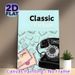 Classic Fiction Painting Poster, Vintage Cartoon Style Poster, Retro Rotary Phone, Envelopes & Illustrated Books Design, Nostalgic Literary Decor_maomaolike.com