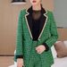 Women's Clothing retro suit suit style elegant fashionable slimming suit jacket tweed mid-length_maomaolike.com