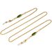 Unisex Gold plated metal copper glasses chain mask lanyard headset lanyard Glasses lanyard - long crystal pearl_maomaolike.com