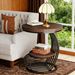 Round End Table, 2 Tiers Marble Side Table With Storage Shelf_maomaolike.com