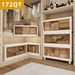 172 QT 21.6 Inch Wide Clear Door Foldable Storage Box – 3-Tier Large Capacity Organizer, Easy Access, Moving Essential, Space-Saving Foldable Design_maomaolike.com