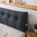 SOGA 100cm Dark Grey Triangular Wedge Bed Pillow Headboard Backrest Bedside Tatami Cushion Home Decor_maomaolike.com