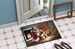 Lhasa Apso And Santa Claus Doormat Front Door Mat Indoor Outdoor Rugs For Entryway, Non Slip Washable Low Pile, 24H X 36W_maomaolike.com