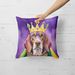 American English Coonhound King Of Mardi Gras Throw Pillow Machine Washable, Indoor Outdoor Decorative Pillow For Couch, Bed Or Patio, 18Hx18W_maomaolike.com