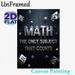 Math Themed Painting Poster, Sleek Mechanical-style Lettering With Circuit Background & Number Cubes Poster, Featuring Witty "The Only Subject That_maomaolike.com