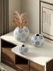 Ball Shaped Ceramic Vase, 1 Count Modern Desktop Decorative Vase, Home Decoration Ornament For Living Room Bedroom Dining Room_maomaolike.com