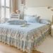 Korean Style Princess Lace Skirt Three-Piece Set Machine Washable Quilted Thickened Non-Slip Bed Cover Single Piece All-Season Uni_maomaolike.com